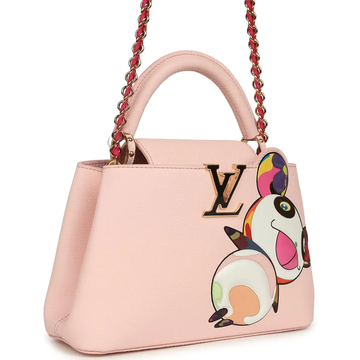 Louis Vuitton Louis Vuitton X Takashi Murakami Panda Capucines BB Opal Pink Taurillon Leather Gold Hardware | Thumbnail 2 Louis Vuitton Louis Vuitton X Takashi Murakami Panda Capucines BB Opal Pink Taurillon Leather Gold Hardware | Thumbnail 2