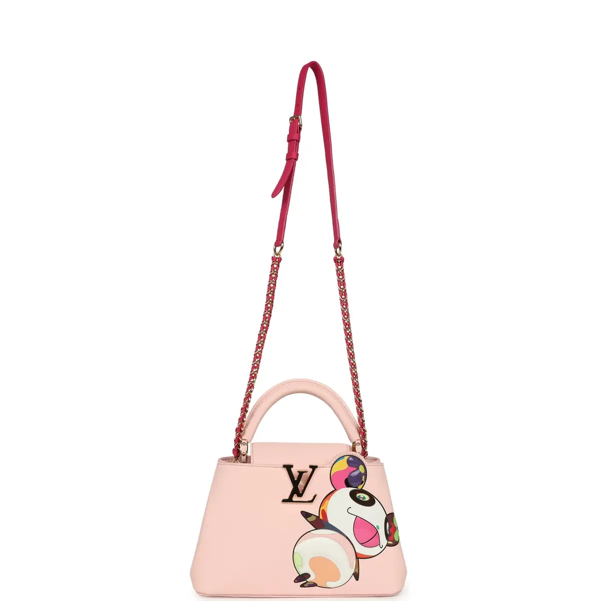 Louis Vuitton Louis Vuitton X Takashi Murakami Panda Capucines BB Opal Pink Taurillon Leather Gold Hardware | Thumbnail 7 Louis Vuitton Louis Vuitton X Takashi Murakami Panda Capucines BB Opal Pink Taurillon Leather Gold Hardware | Thumbnail 7
