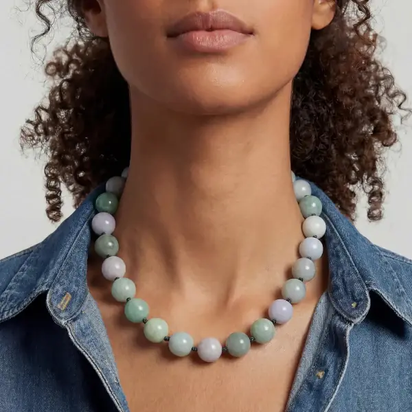 Stephanie Gottlieb Kendall Large Jadelite Beaded Necklace | Thumbnail 2 Stephanie Gottlieb Kendall Large Jadelite Beaded Necklace | Thumbnail 2