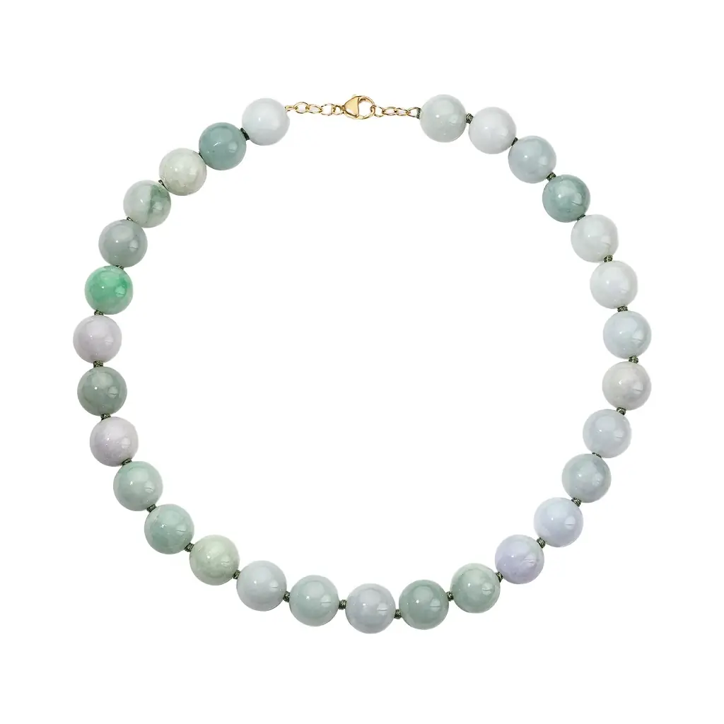 Stephanie Gottlieb Kendall Large Jadelite Beaded Necklace