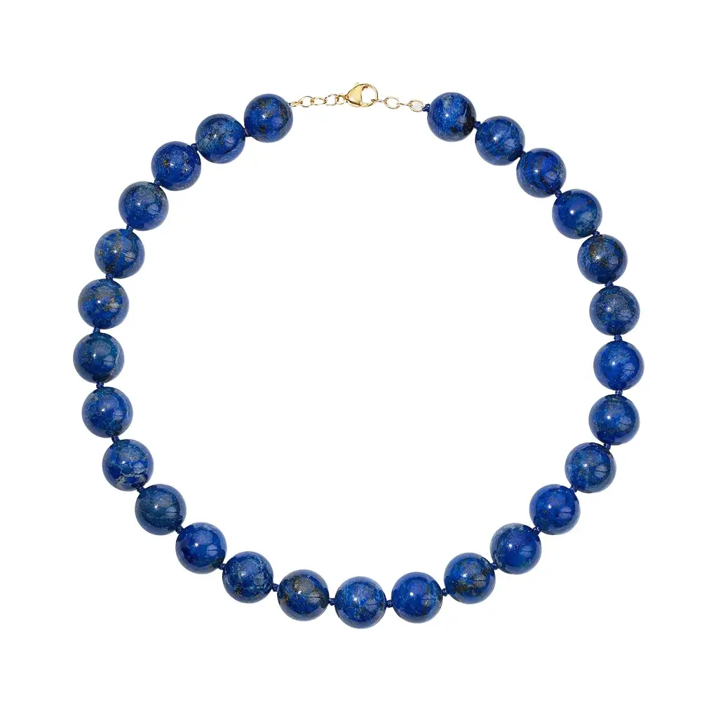 Stephanie Gottlieb Kendall Large Lapis Beaded Necklace | Image 1 Stephanie Gottlieb Kendall Large Lapis Beaded Necklace | Image 1