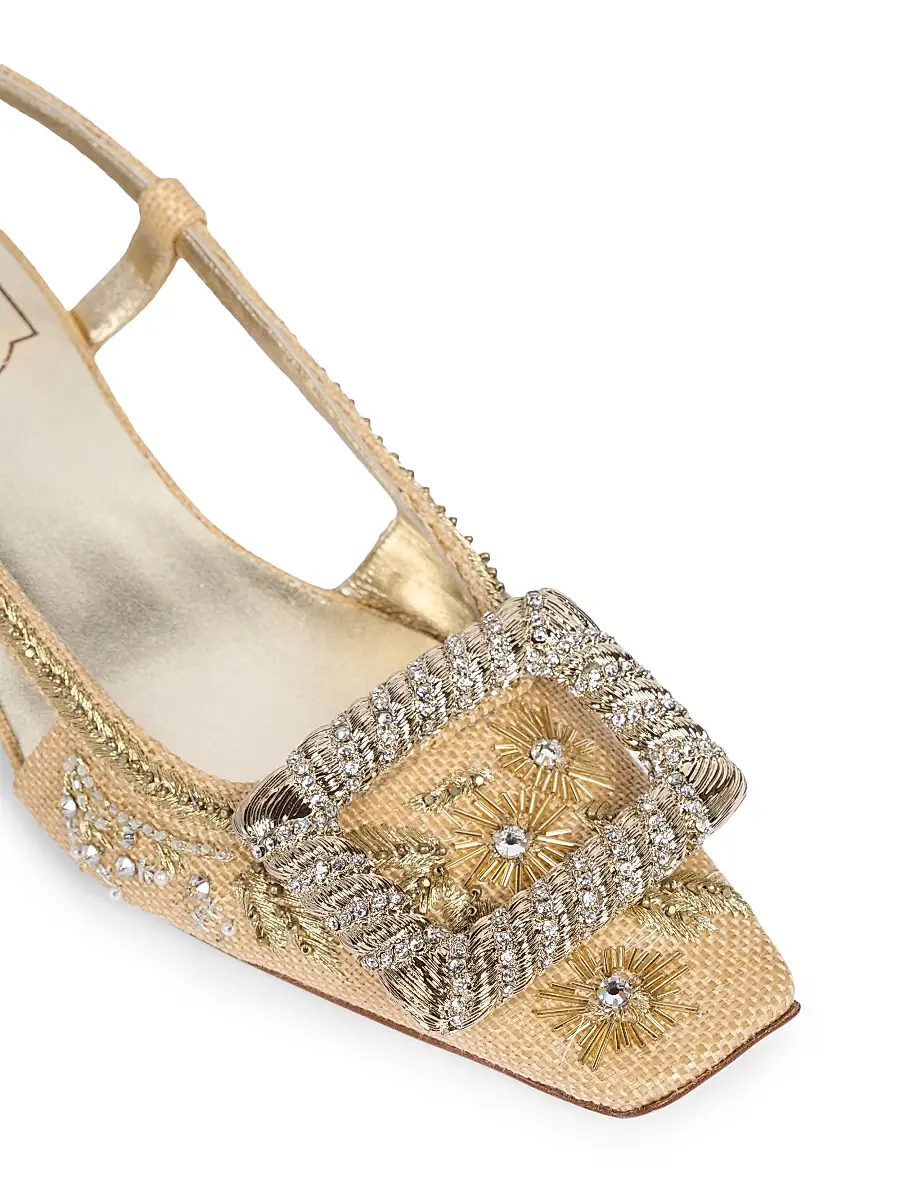 Roger Vivier Women's BV Ramage 45MM Embellished Slingback Pumps | Thumbnail 5 Roger Vivier Women's BV Ramage 45MM Embellished Slingback Pumps | Thumbnail 5