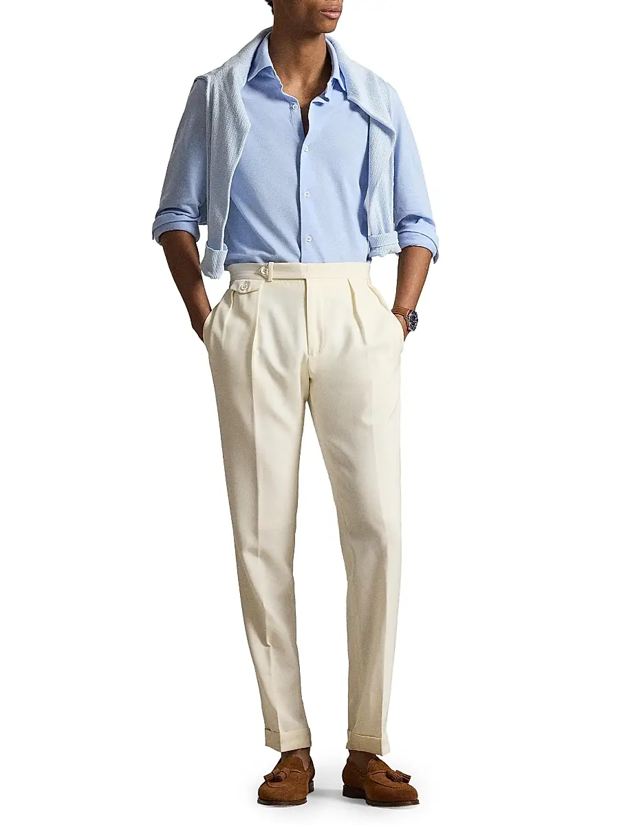 Polo Ralph Lauren Men's Lux Micro Piqué-Knit Cotton Shirt | Thumbnail 2 Polo Ralph Lauren Men's Lux Micro Piqué-Knit Cotton Shirt | Thumbnail 2