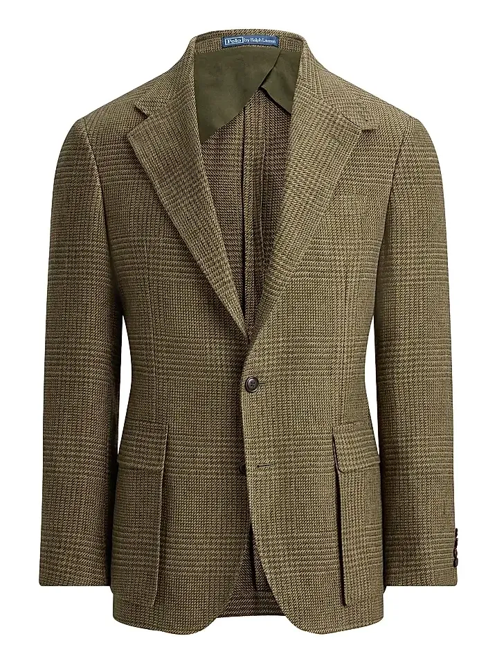 Polo Ralph Lauren Men's Glen Checked Linen-Blend Blazer