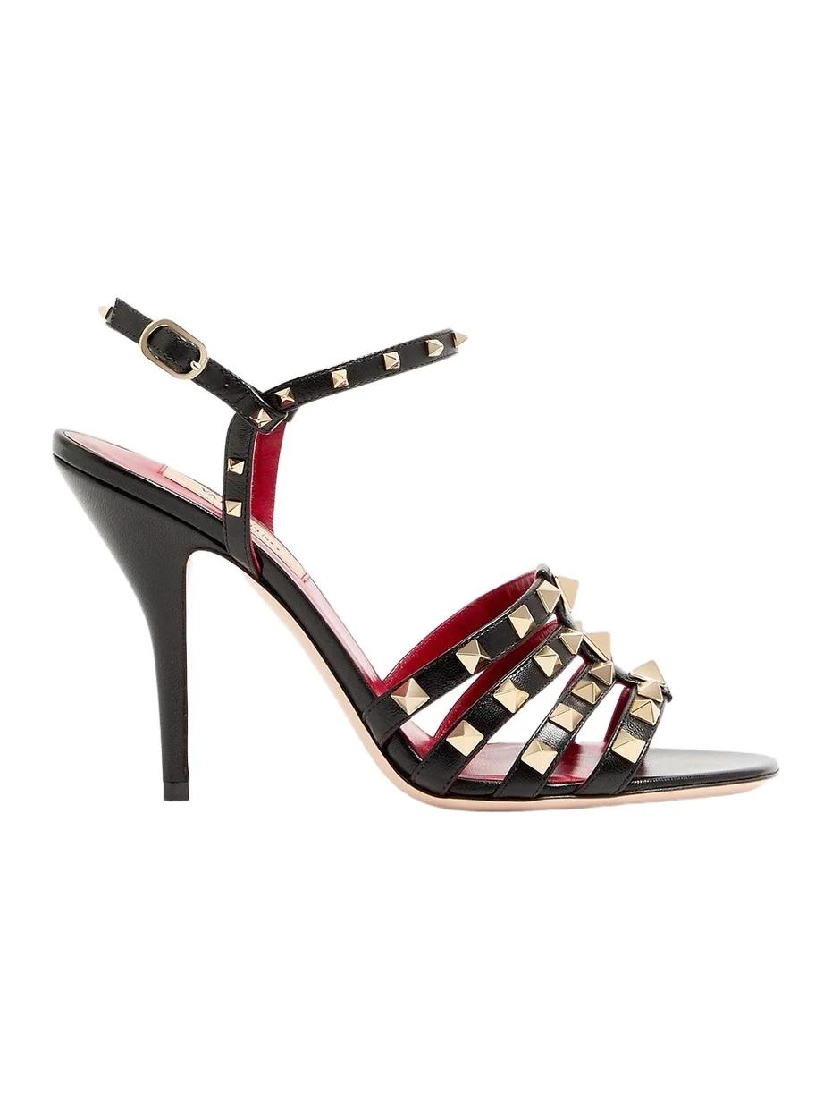Women's Rockstud 100MM Kidskin Sandals Women's Rockstud 100MM Kidskin Sandals
