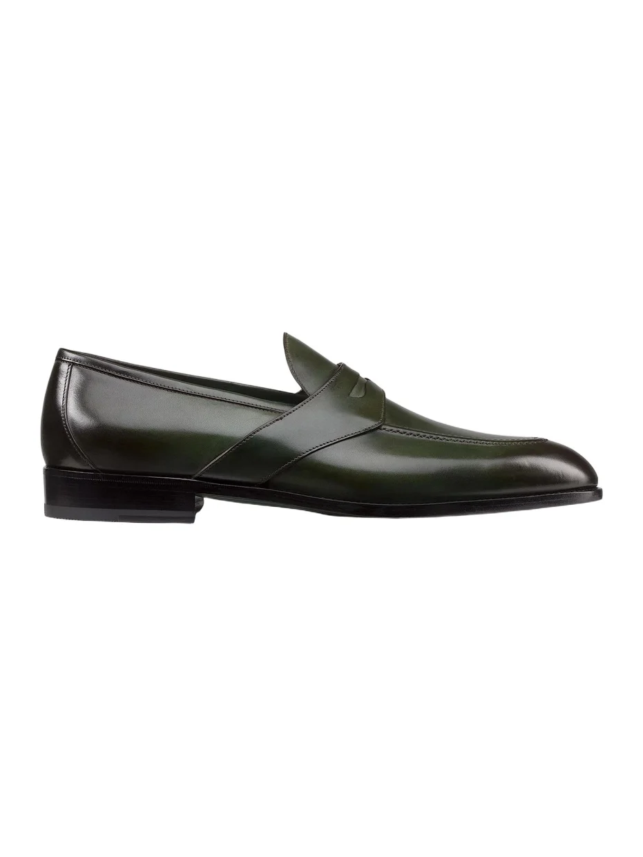 Men's Antique Calfskin Leather Loafers