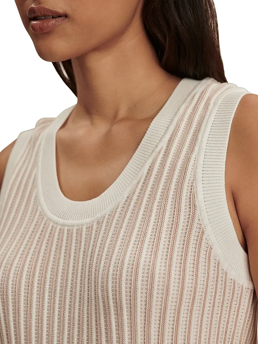 Varley Women's Aldcroft Stitch Knit Tank Top - Snow White | Thumbnail 5 Varley Women's Aldcroft Stitch Knit Tank Top - Snow White | Thumbnail 5