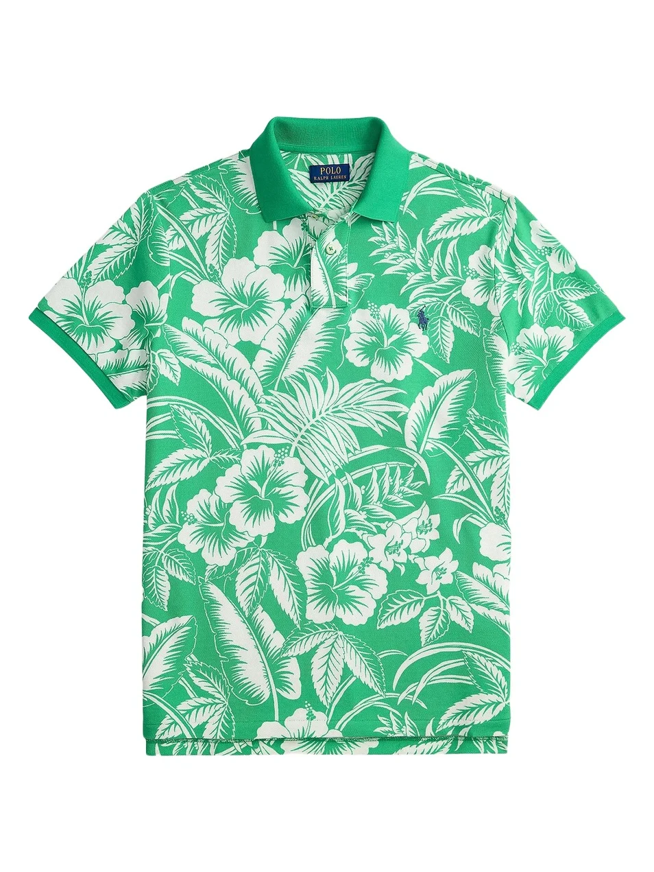 Polo Ralph Lauren Men's Tropical-Print Mesh-Knit Cotton Polo Shirt