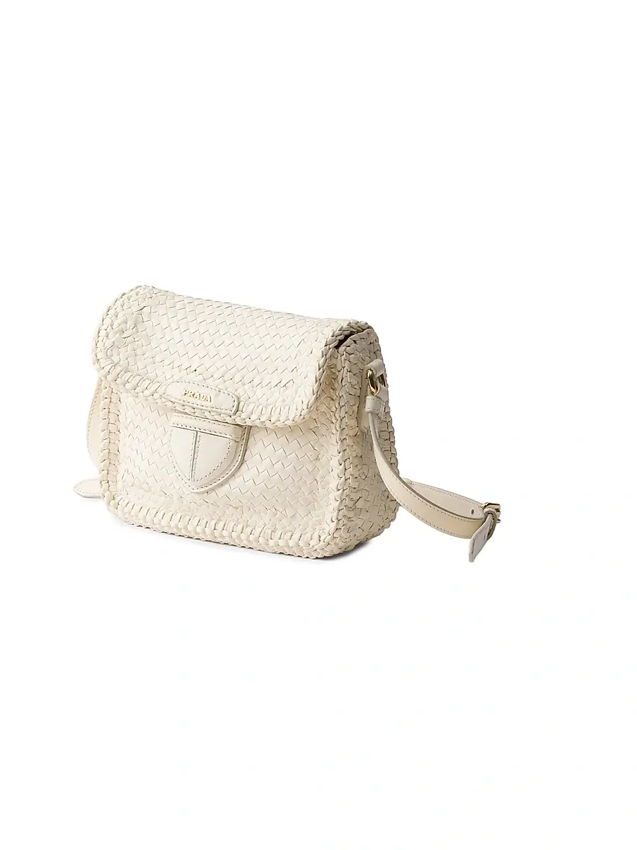 Prada Women's Woven Leather Mini Shoulder Bag | Thumbnail 4