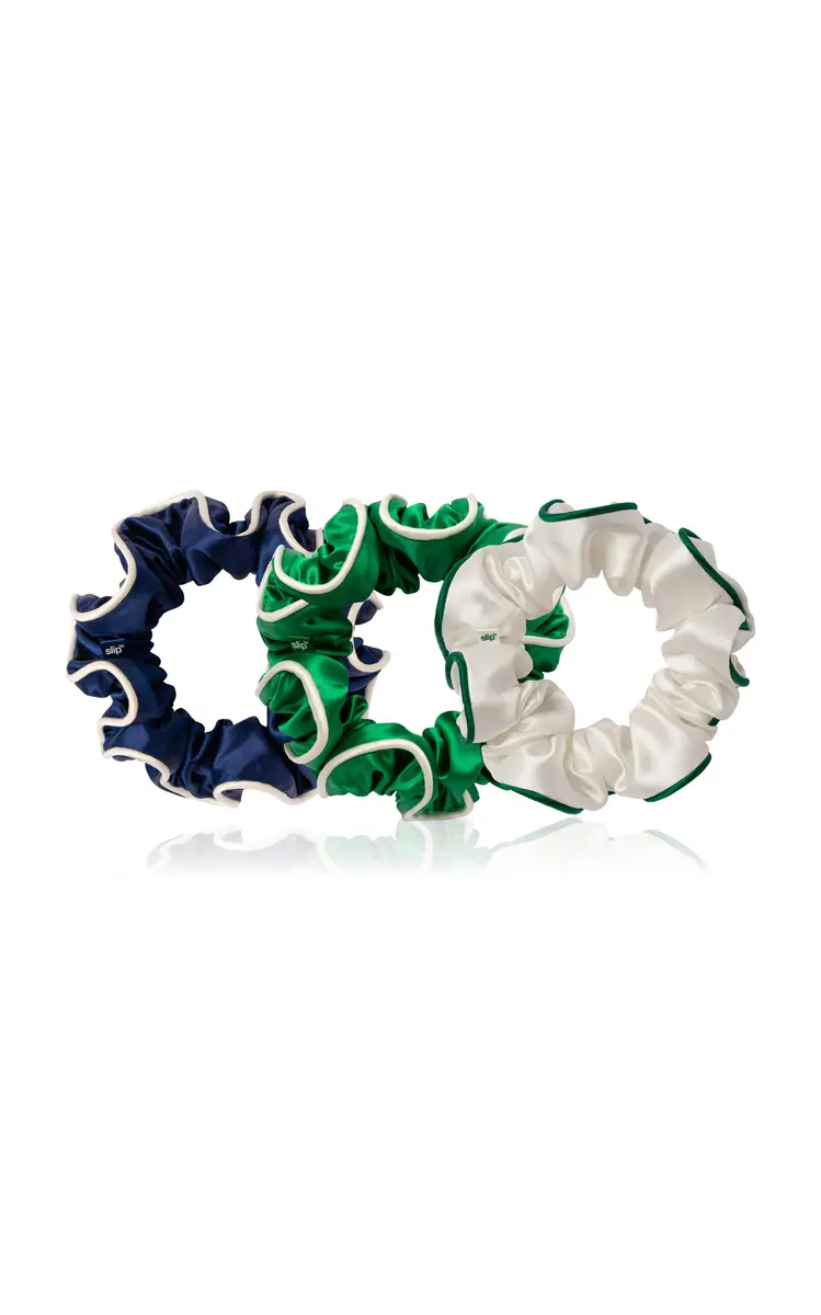 Slip Set-of-Three Large Silk Scrunchies | Thumbnail 3