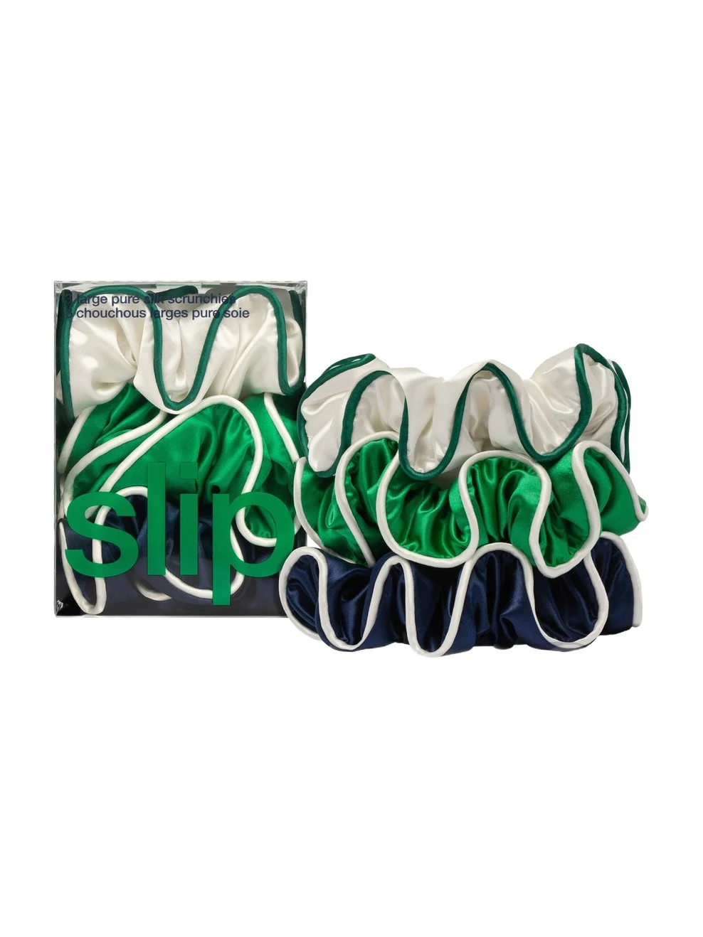 Slip Set-of-Three Large Silk Scrunchies