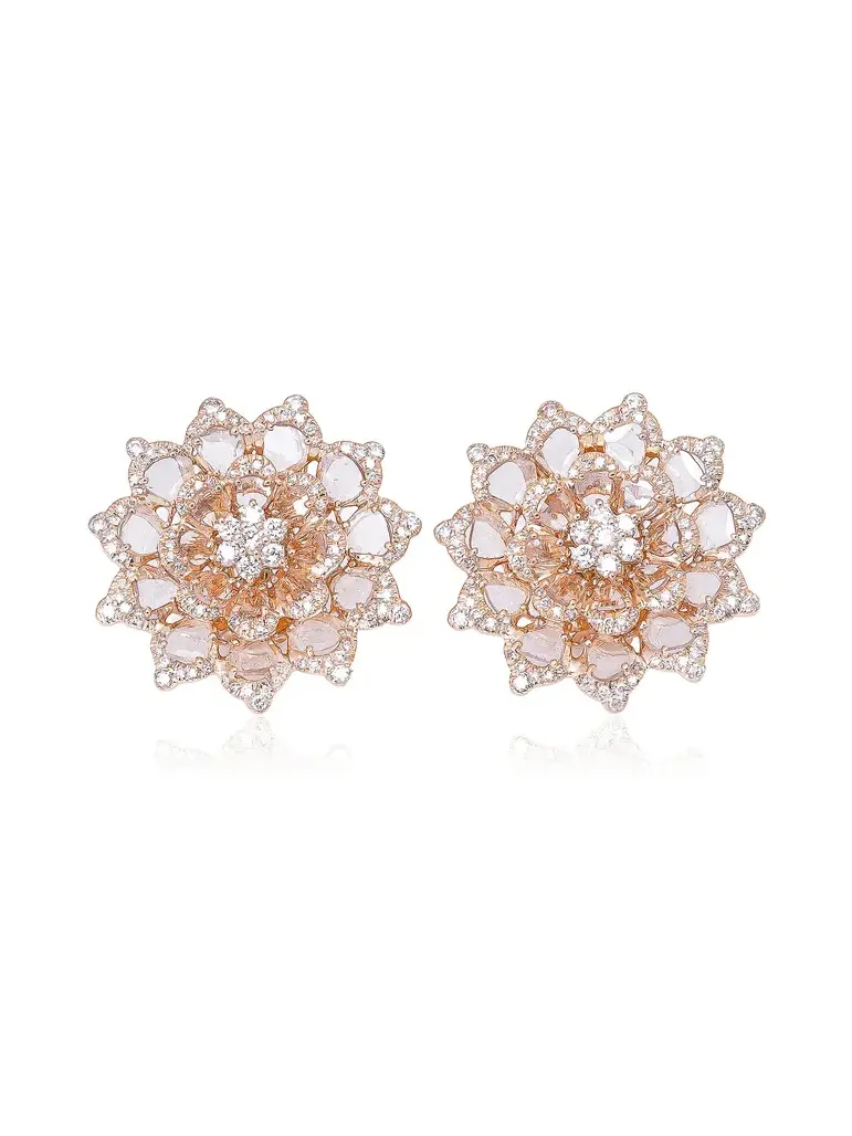 18K Yellow Gold Diamond Earrings 18K Yellow Gold Diamond Earrings