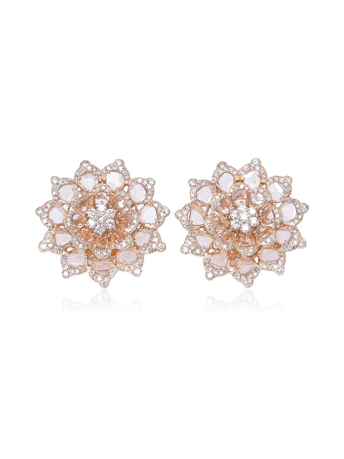 18K Yellow Gold Diamond Earrings 18K Yellow Gold Diamond Earrings