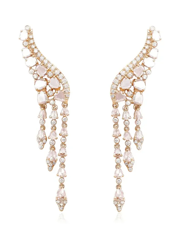 Tallin 18K Yellow Gold Diamond Earrings