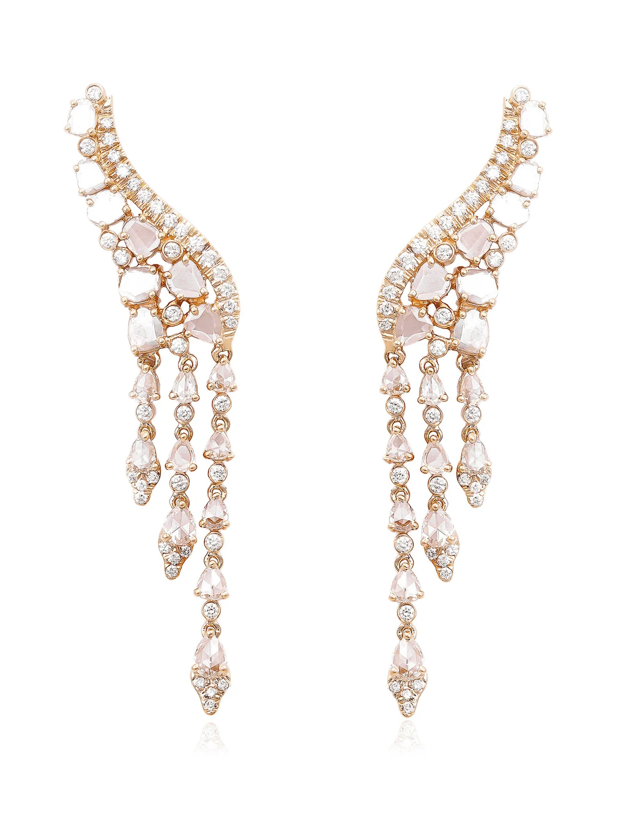 18K Yellow Gold Diamond Earrings 18K Yellow Gold Diamond Earrings