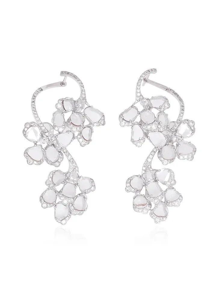 18K White Gold Diamond Earrings 18K White Gold Diamond Earrings