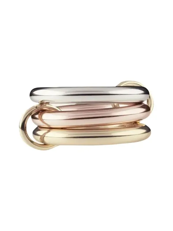 18k Bicolor 3-Link Ring