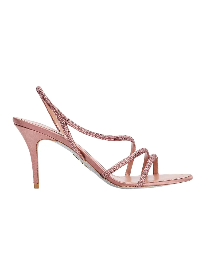 80mm Cleo Crystal Satin Sandals 80mm Cleo Crystal Satin Sandals