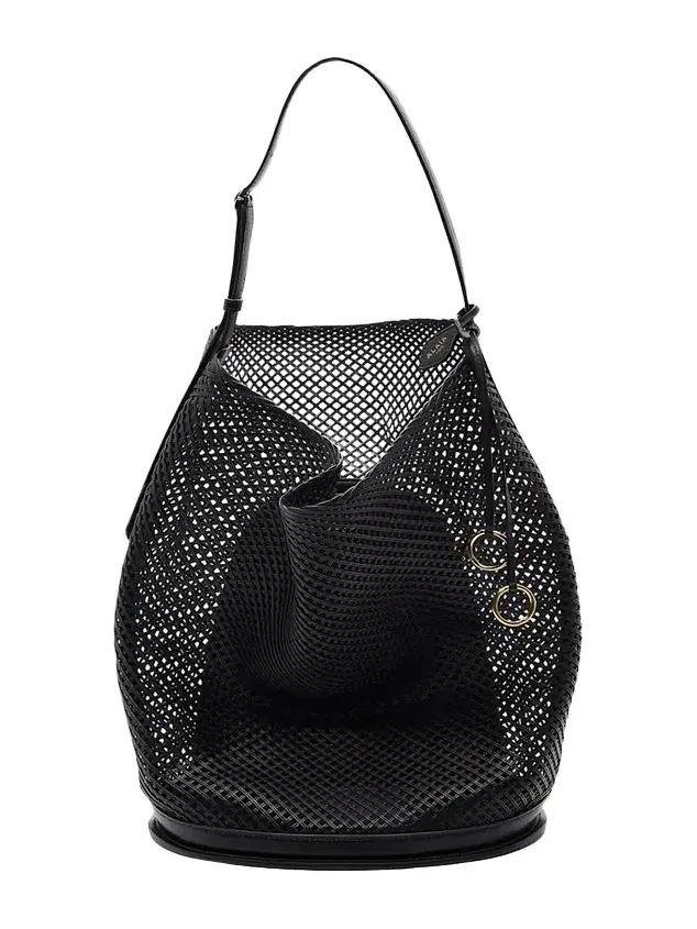 Large Leather Net Hobo Bag Large Leather Net Hobo Bag