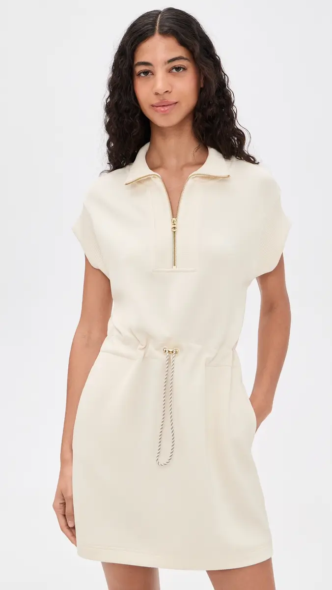 Varley Avaya Half Zip Dress Pristine | Thumbnail 2 Varley Avaya Half Zip Dress Pristine | Thumbnail 2