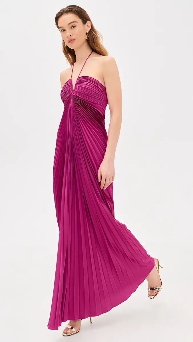 AMUR Ionea Pleated Gown Nectar | Thumbnail 2