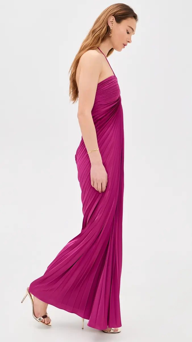 AMUR Ionea Pleated Gown Nectar | Thumbnail 4