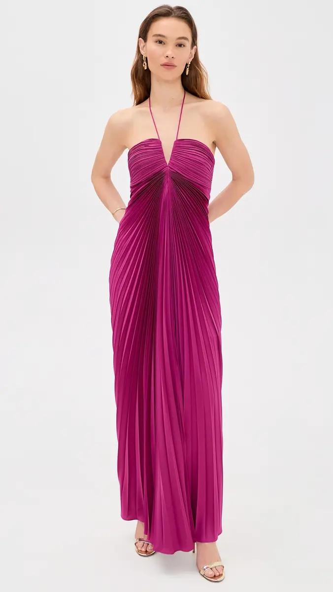 AMUR Ionea Pleated Gown Nectar | Thumbnail 5