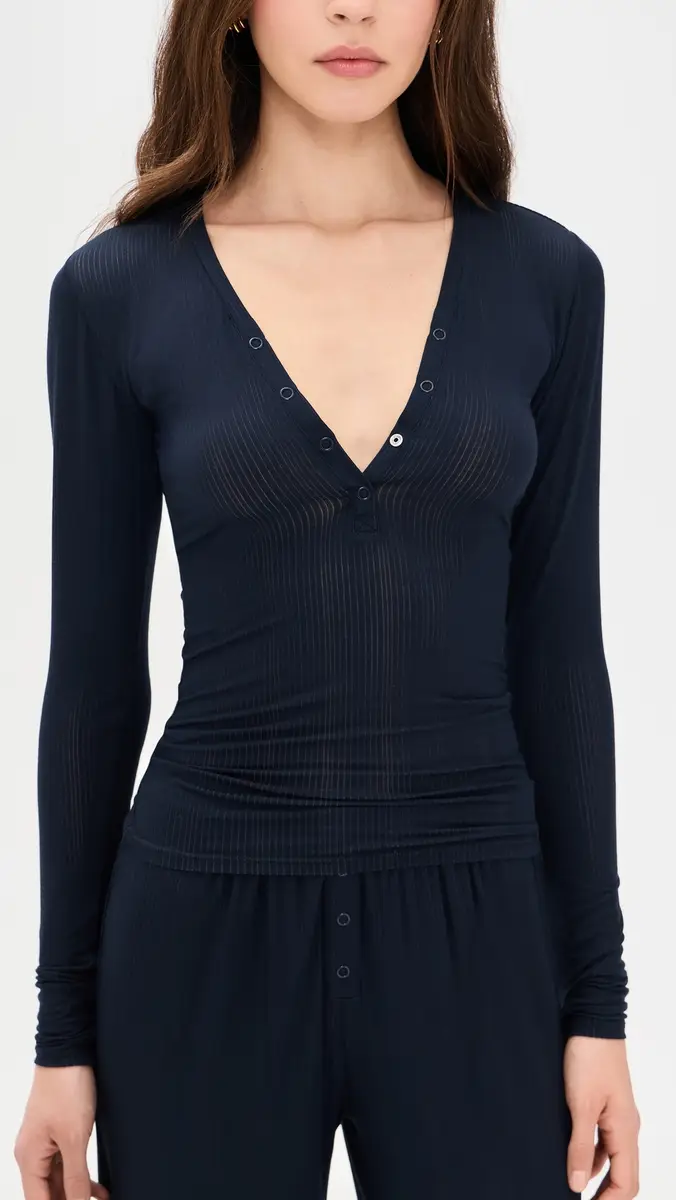 Negative Whipped Henley Top | Thumbnail 2 Negative Whipped Henley Top | Thumbnail 2