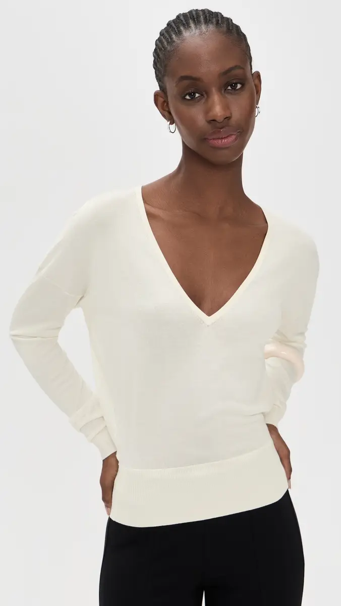 RENGGLI Silk Cashmere V Neck Sweater | Thumbnail 2 RENGGLI Silk Cashmere V Neck Sweater | Thumbnail 2