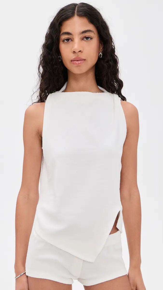 Cultnaked Billie Top In Blanc Terry White | Thumbnail 2 Cultnaked Billie Top In Blanc Terry White | Thumbnail 2