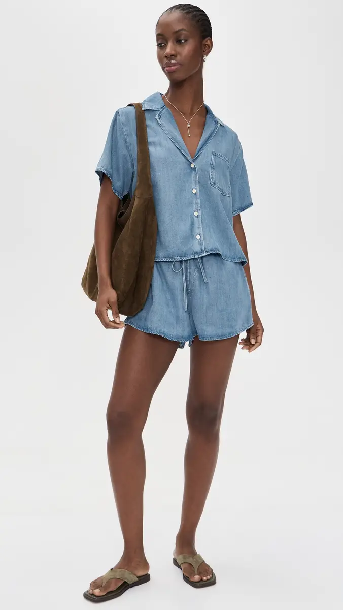 Good American The Denim Pull On Shorts Indigo1273 | Thumbnail 2 Good American The Denim Pull On Shorts Indigo1273 | Thumbnail 2