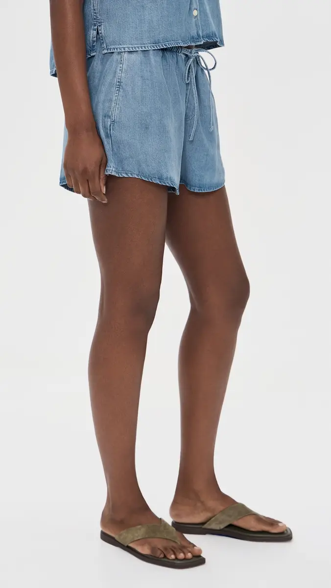 Good American The Denim Pull On Shorts Indigo1273 | Thumbnail 5 Good American The Denim Pull On Shorts Indigo1273 | Thumbnail 5