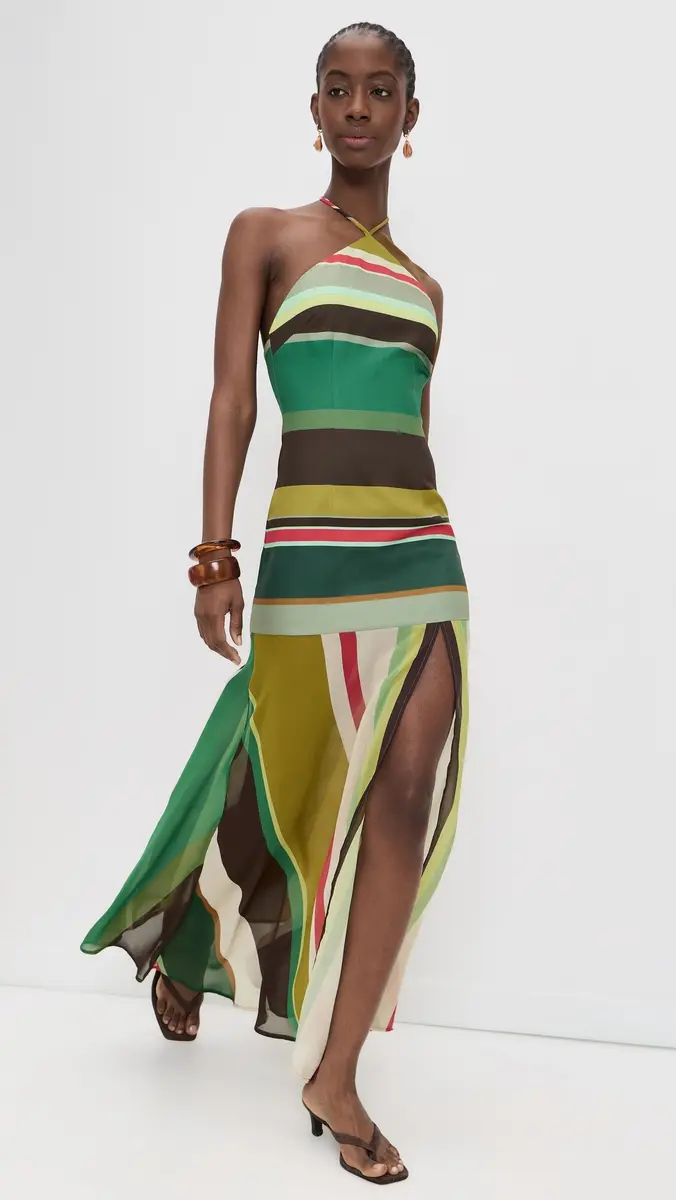 SEVEN WONDERS Estella Halter High Slit Maxi Dress | Thumbnail 2 SEVEN WONDERS Estella Halter High Slit Maxi Dress | Thumbnail 2