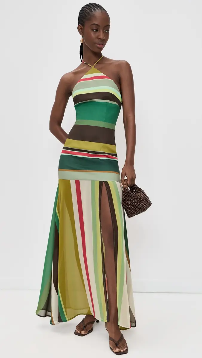 SEVEN WONDERS Estella Halter High Slit Maxi Dress | Thumbnail 5 SEVEN WONDERS Estella Halter High Slit Maxi Dress | Thumbnail 5