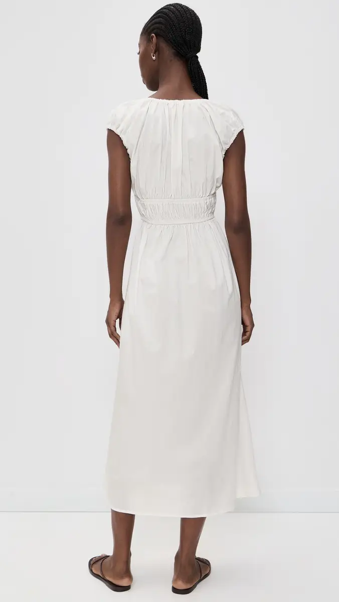 Wayf Liv Ruched Midi Dress | Thumbnail 3 Wayf Liv Ruched Midi Dress | Thumbnail 3