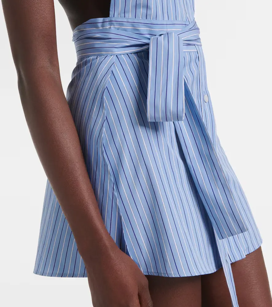 Prada Striped halterneck cotton minidress | Thumbnail 3 Prada Striped halterneck cotton minidress | Thumbnail 3