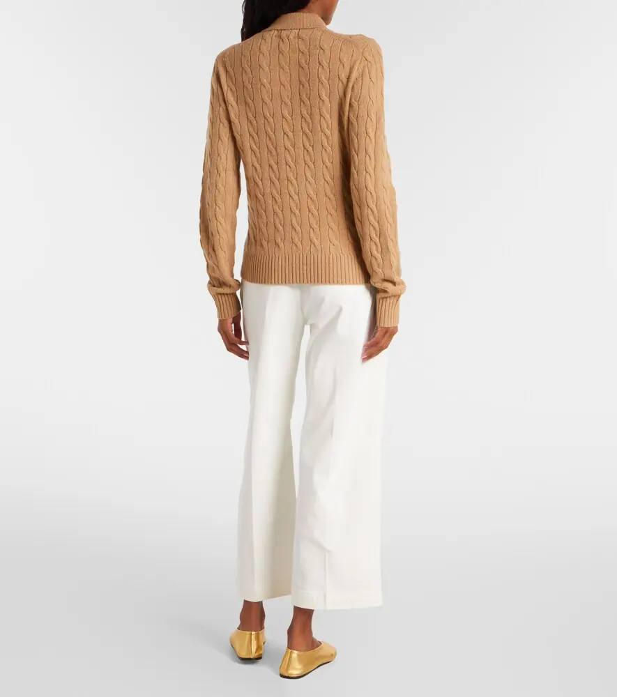 Polo Ralph Lauren Cable-knit wool and cashmere polo sweater | Thumbnail 4 Polo Ralph Lauren Cable-knit wool and cashmere polo sweater | Thumbnail 4