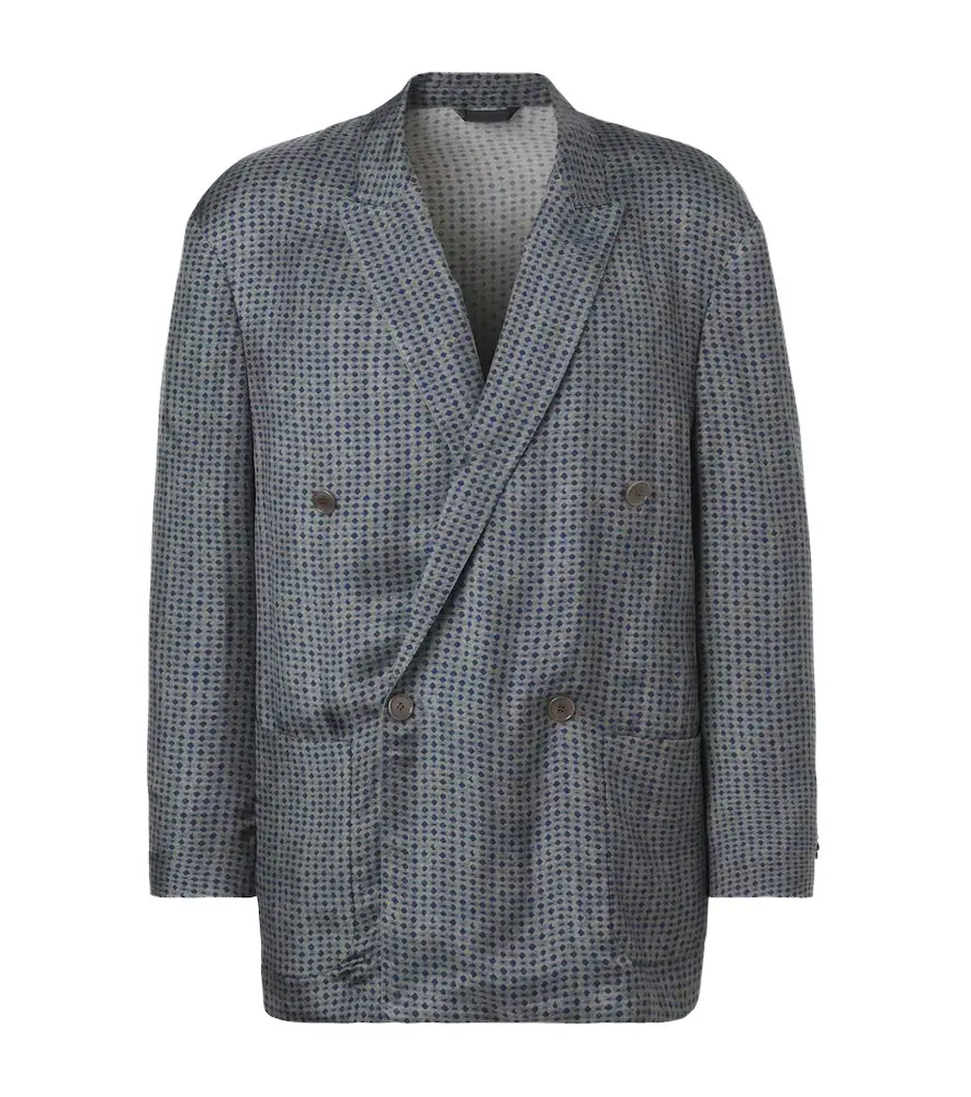 Giorgio Armani Printed double-breasted blazer | Image 1 Giorgio Armani Printed double-breasted blazer | Image 1