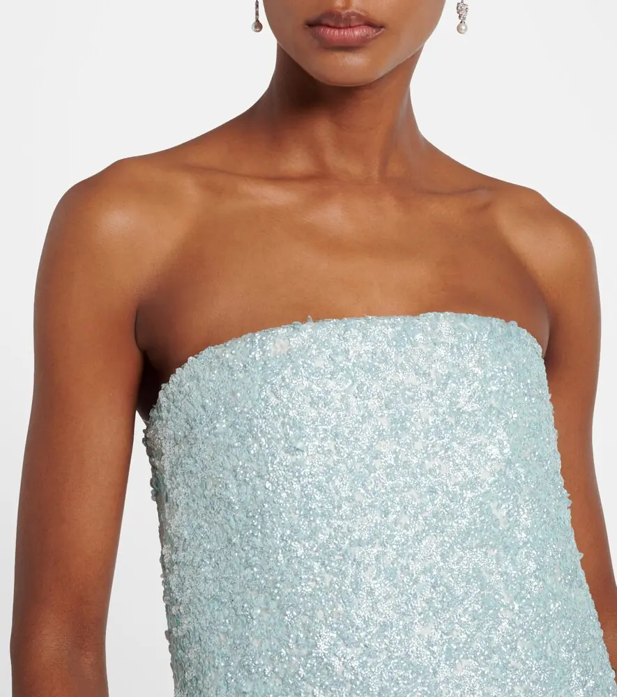 LA FUORI Là Fuori Embellished silk bustier dress | Thumbnail 4 LA FUORI Là Fuori Embellished silk bustier dress | Thumbnail 4