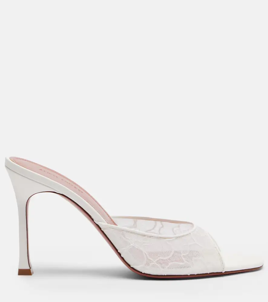 Amina Muaddi Alexa lace mules | Thumbnail 4