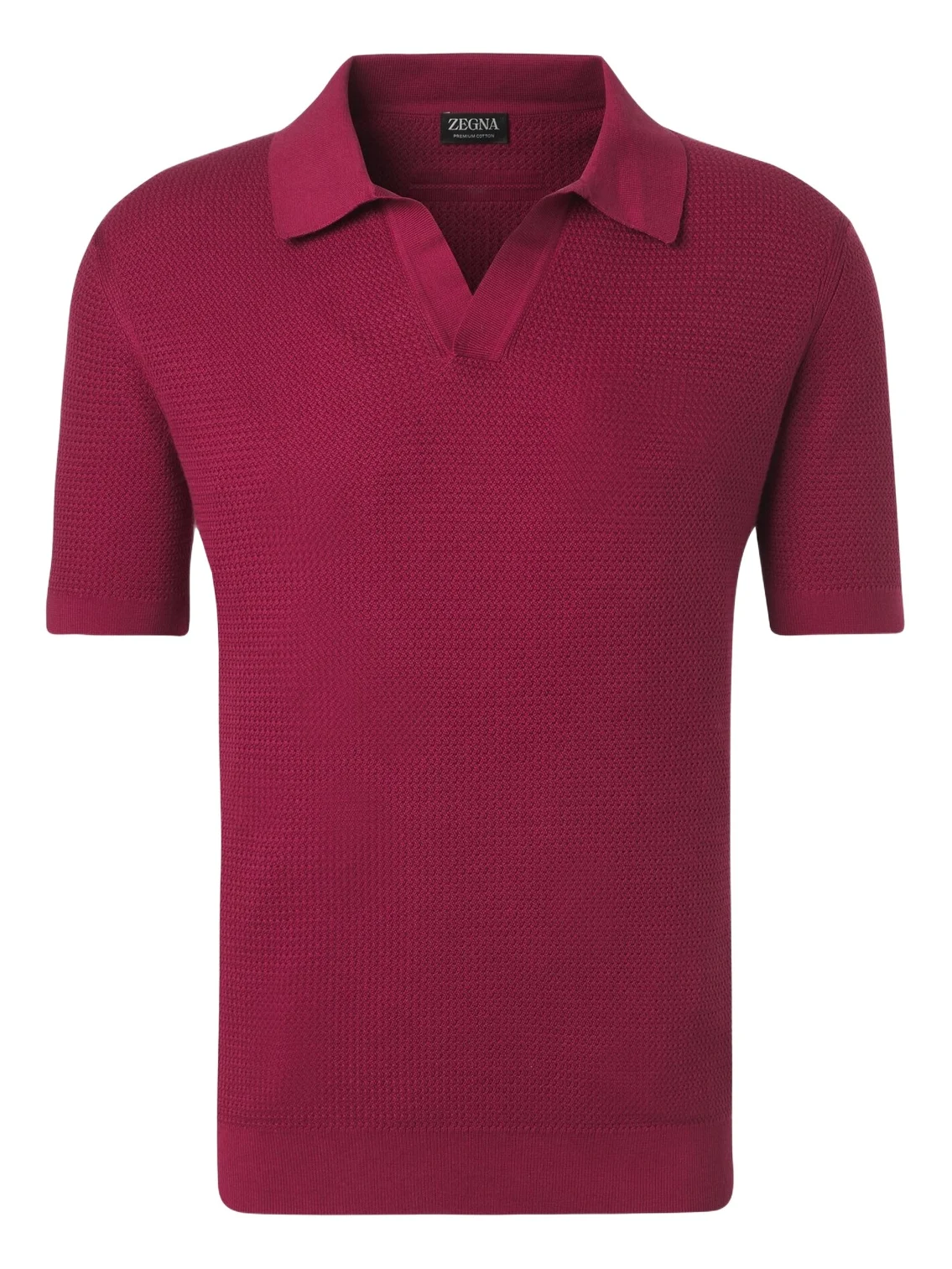 Zegna Knitted cotton polo shirt