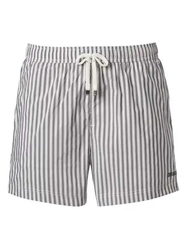 Striped swim trunks