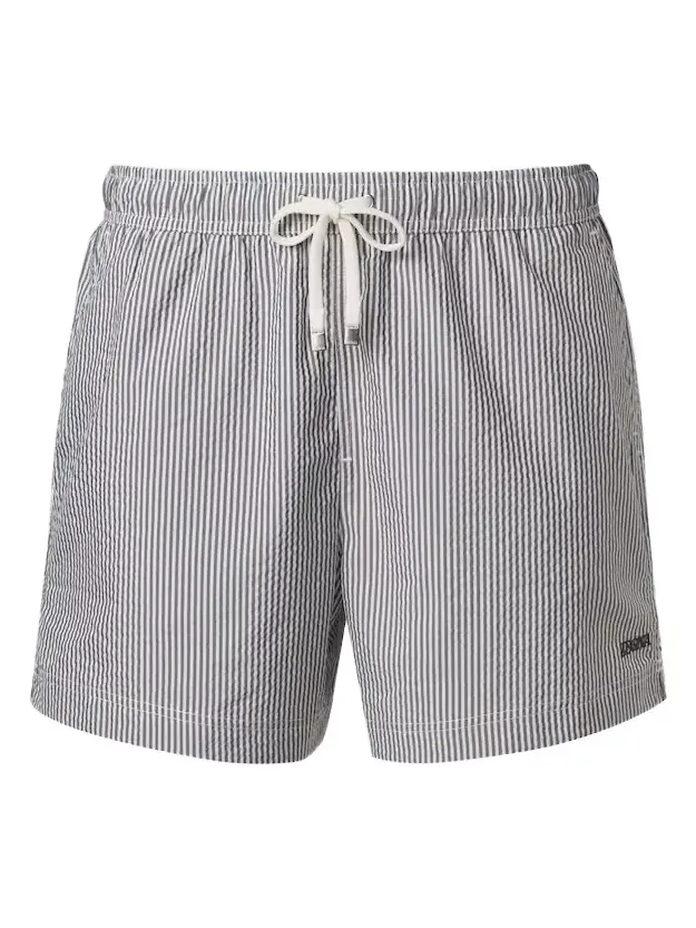 Seersucker swim trunks
