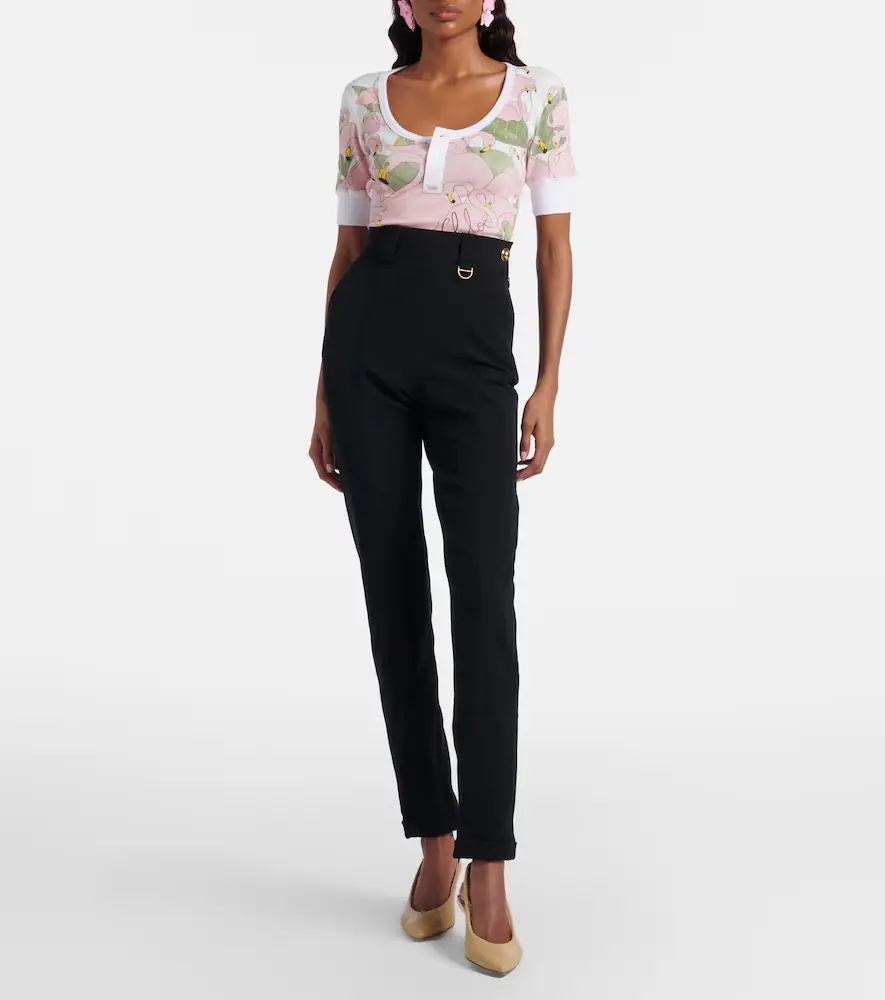 Chloe Chloé Printed cotton-blend Henley shirt | Thumbnail 4 Chloe Chloé Printed cotton-blend Henley shirt | Thumbnail 4