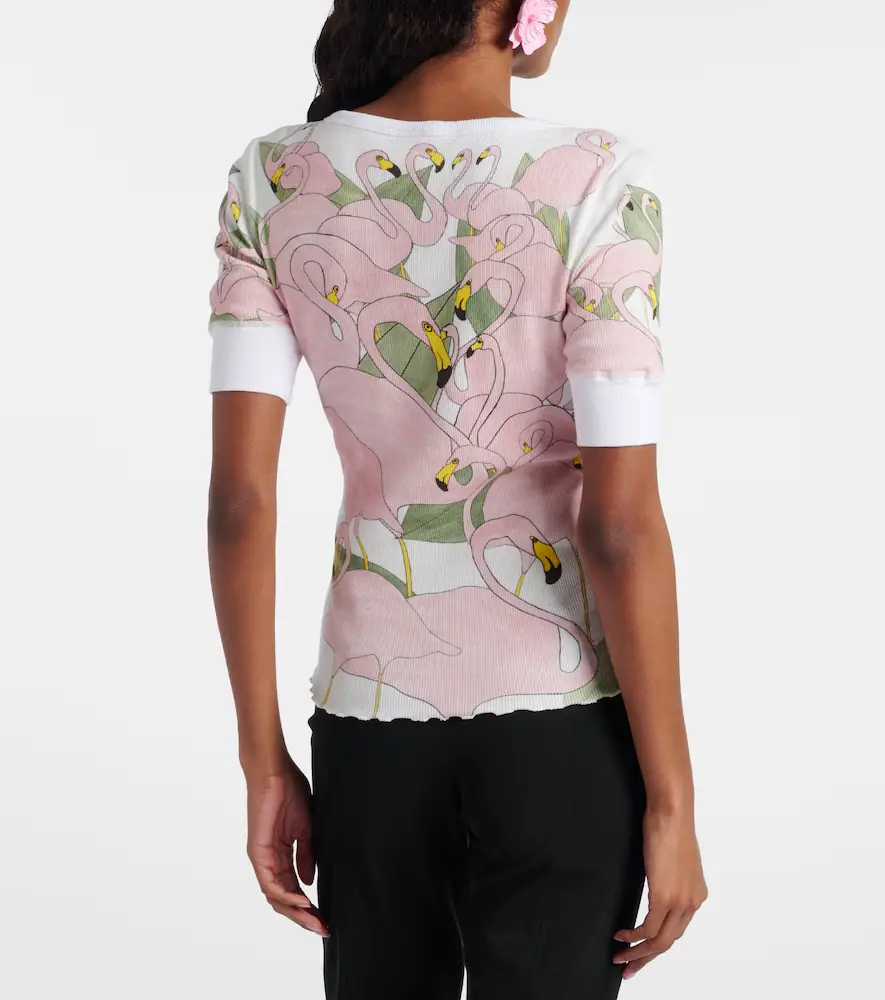 Chloe Chloé Printed cotton-blend Henley shirt | Thumbnail 5 Chloe Chloé Printed cotton-blend Henley shirt | Thumbnail 5