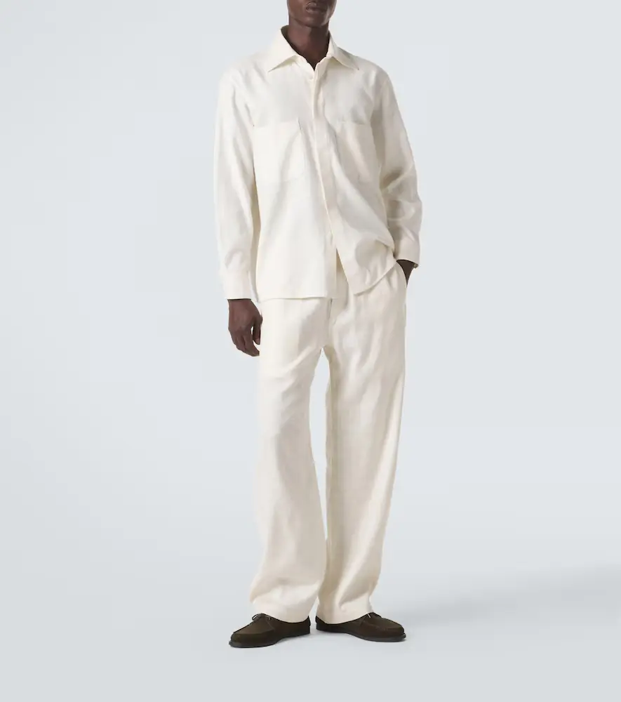 Saman Amel Silk straight pants | Thumbnail 4