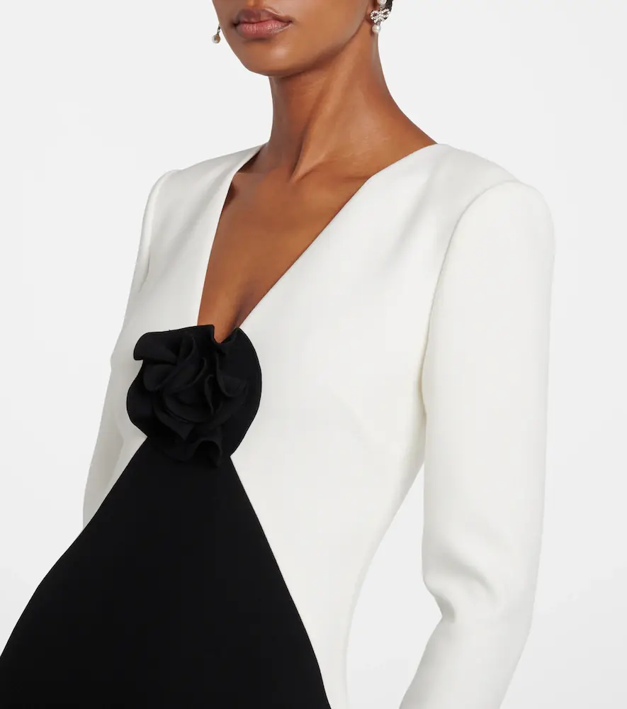 Roland Mouret Floral-appliqué crêpe gown | Thumbnail 2