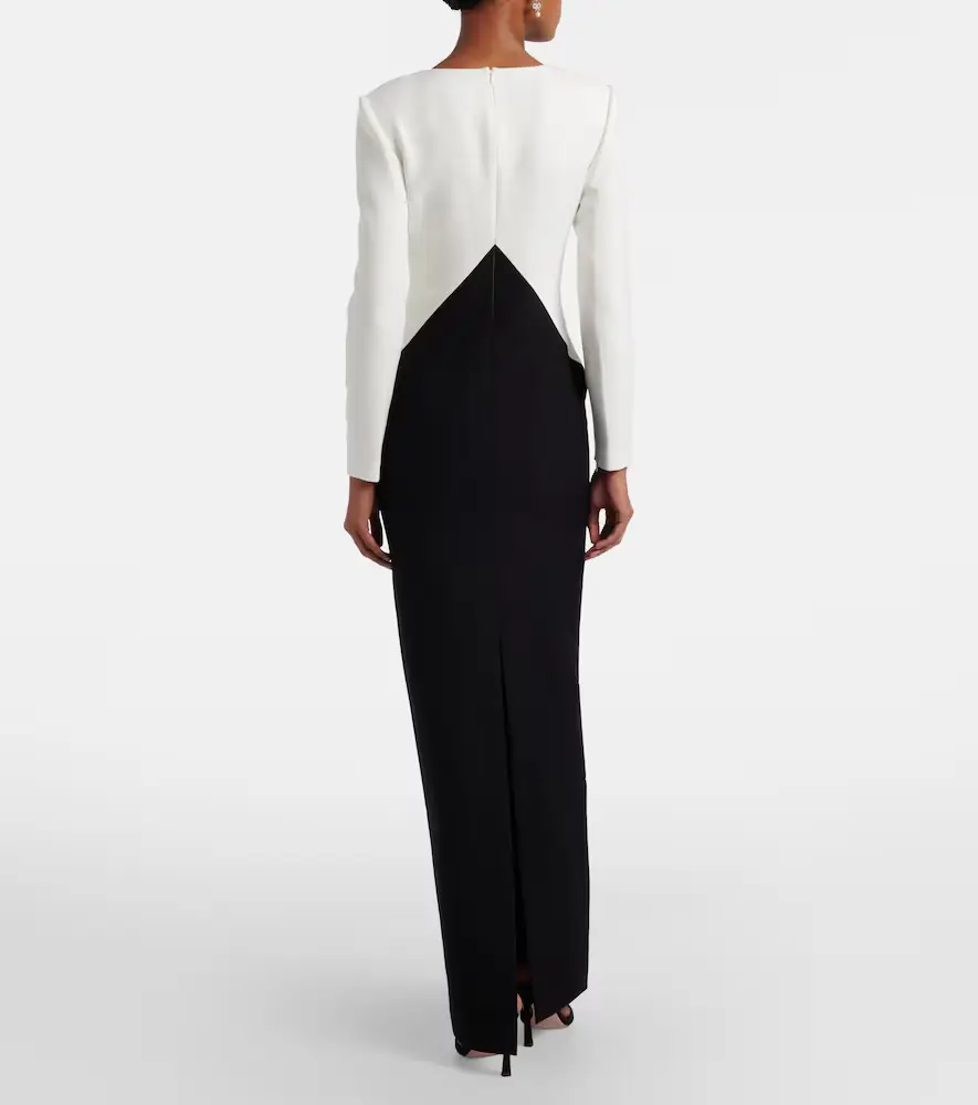 Roland Mouret Floral-appliqué crêpe gown | Thumbnail 4
