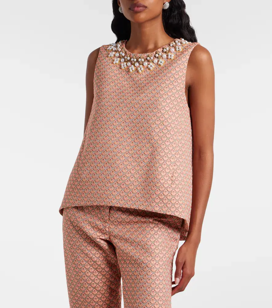 La DoubleJ La Scala floral jacquard top | Thumbnail 4 La DoubleJ La Scala floral jacquard top | Thumbnail 4