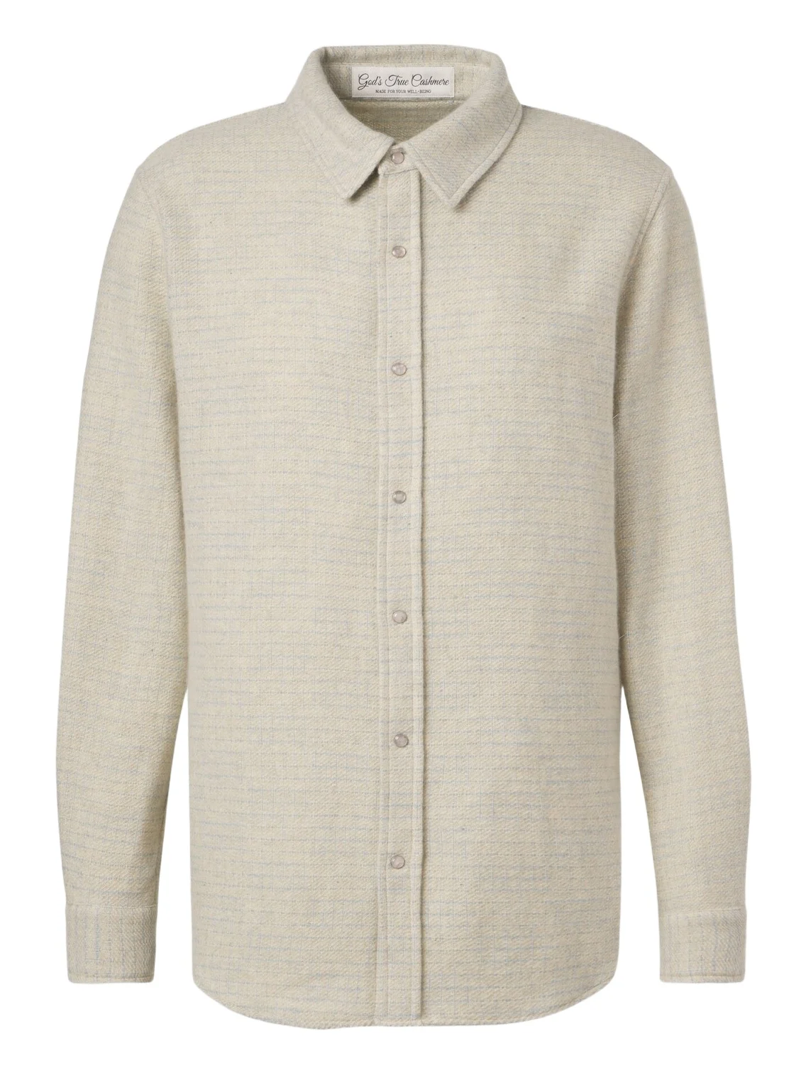 Checked cashmere shirt with quartz
